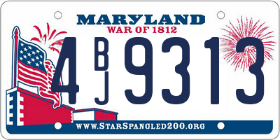 MD license plate 4BJ9313