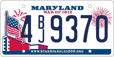 MD license plate 4BJ9370