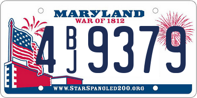 MD license plate 4BJ9379