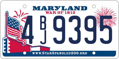 MD license plate 4BJ9395