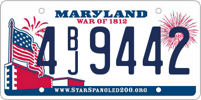 MD license plate 4BJ9442