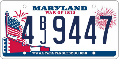 MD license plate 4BJ9447