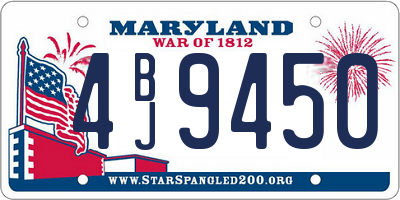 MD license plate 4BJ9450