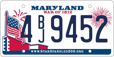MD license plate 4BJ9452