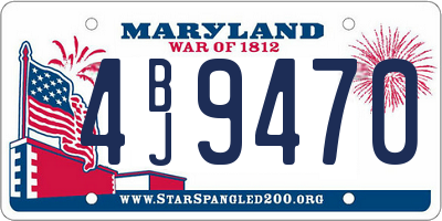 MD license plate 4BJ9470