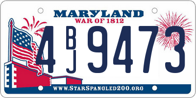 MD license plate 4BJ9473