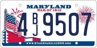 MD license plate 4BJ9507