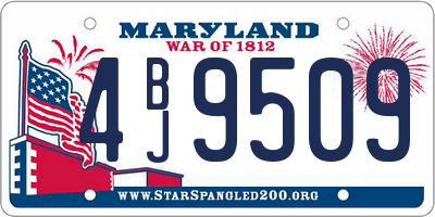 MD license plate 4BJ9509