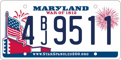MD license plate 4BJ9511