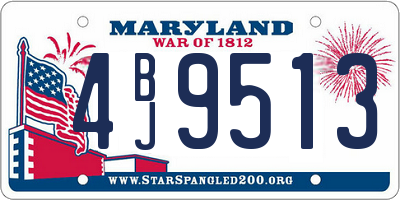 MD license plate 4BJ9513