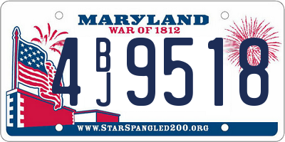 MD license plate 4BJ9518