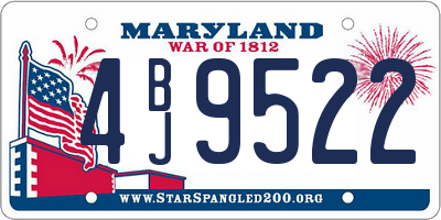 MD license plate 4BJ9522