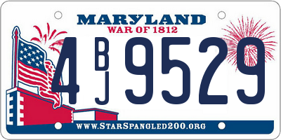 MD license plate 4BJ9529