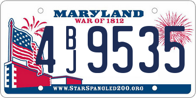 MD license plate 4BJ9535