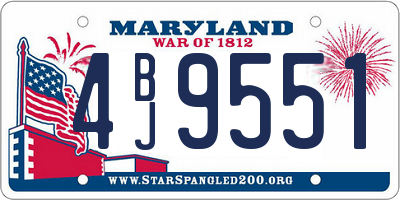 MD license plate 4BJ9551