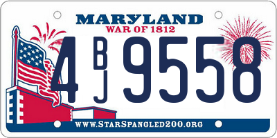MD license plate 4BJ9558