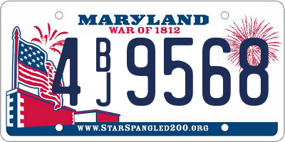 MD license plate 4BJ9568