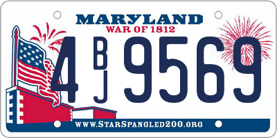 MD license plate 4BJ9569