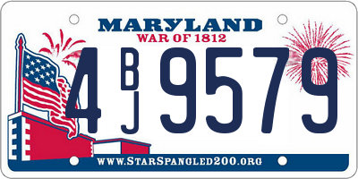 MD license plate 4BJ9579