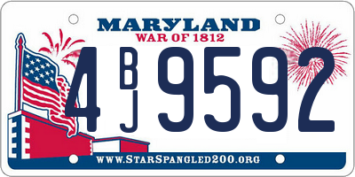 MD license plate 4BJ9592