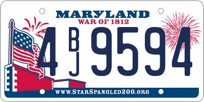 MD license plate 4BJ9594