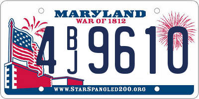 MD license plate 4BJ9610