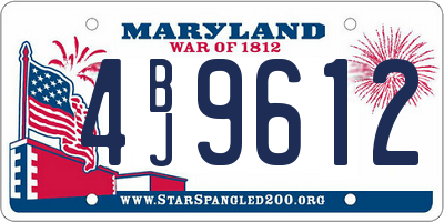 MD license plate 4BJ9612