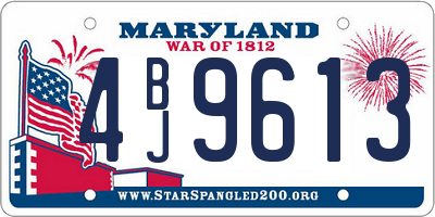 MD license plate 4BJ9613