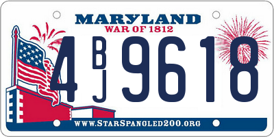 MD license plate 4BJ9618
