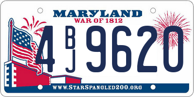 MD license plate 4BJ9620