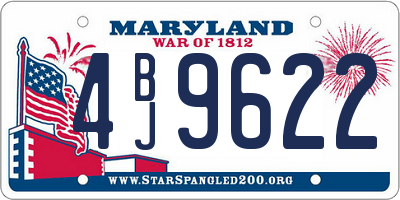 MD license plate 4BJ9622