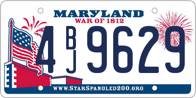 MD license plate 4BJ9629
