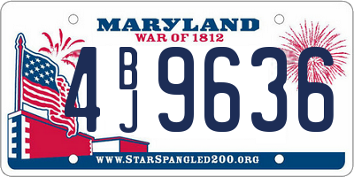 MD license plate 4BJ9636