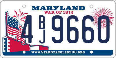 MD license plate 4BJ9660