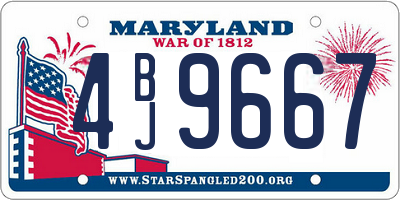 MD license plate 4BJ9667