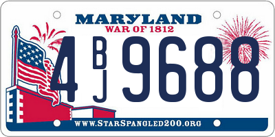 MD license plate 4BJ9688