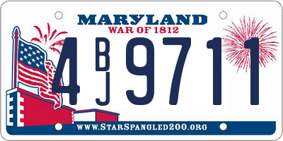 MD license plate 4BJ9711