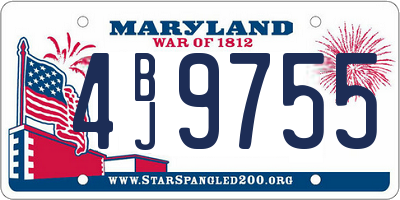 MD license plate 4BJ9755