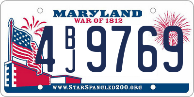 MD license plate 4BJ9769