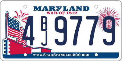 MD license plate 4BJ9779