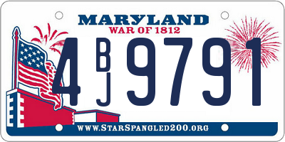 MD license plate 4BJ9791
