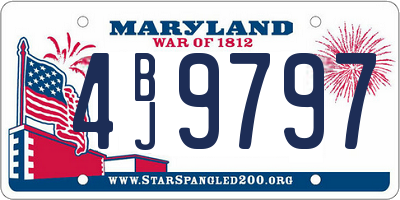 MD license plate 4BJ9797