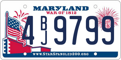 MD license plate 4BJ9799