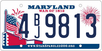 MD license plate 4BJ9813