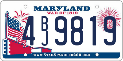MD license plate 4BJ9819