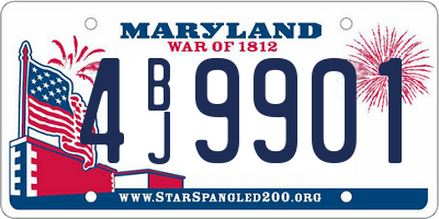 MD license plate 4BJ9901