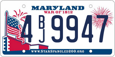 MD license plate 4BJ9947