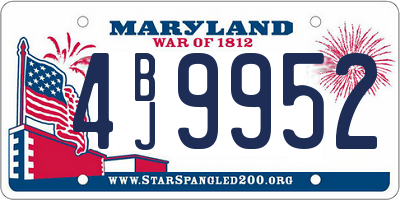 MD license plate 4BJ9952