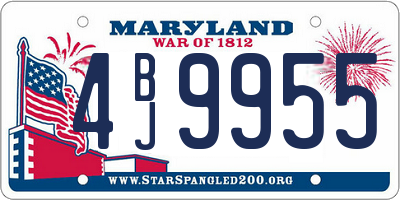 MD license plate 4BJ9955