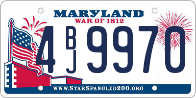 MD license plate 4BJ9970